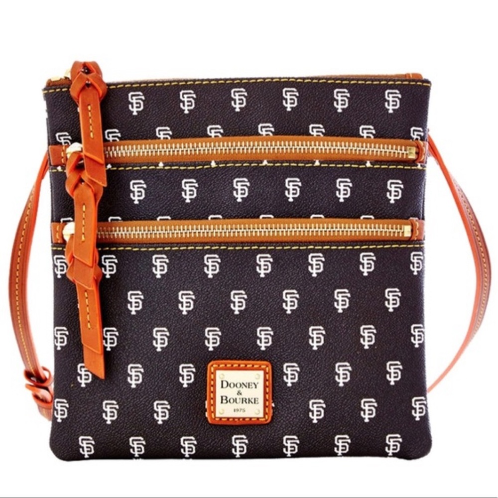 DOONEY & BOURKE SF GIANTS CROSSBODY 3 ZIP CROSSBODY BAG, NWOT